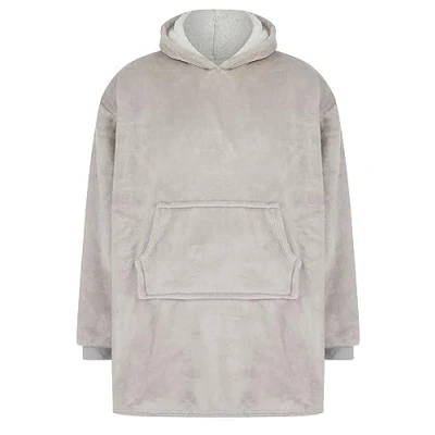 Image of Tokyo Laundry Women&#039;s Men&#039;s Unisex Snuggle Fleece Oversized Hooded Blanket Light Grey