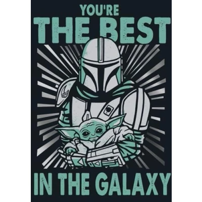 Image of Cards Hallmark Star Wars Mandalorian Father&#039;s Day You&#039;re the best in Galaxy