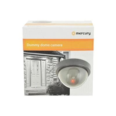 Image of Mercury Dummy LED Dome CCTV Security Camera Deterrent with Red Flashing Light