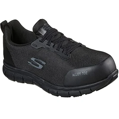 Image of Skechers Women&#039;s Sure Track JIXIE Loafer, Black Textile/Synthetic, 6.5 UK