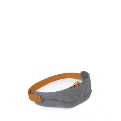 Image of Osprey Duro Dyna LT Hydration Waist Pack with Hydraulics Soft Flasks for Running, Phantom Grey/Toffee Orange, Extended Fit