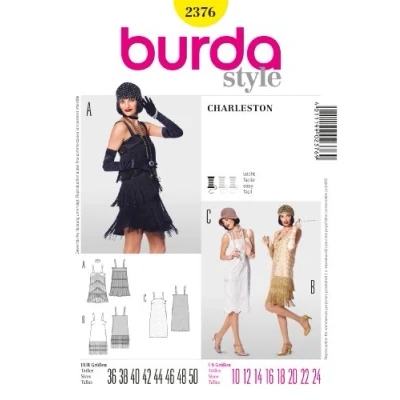Image of Burda B2376 Dress Sewing Pattern 19 x 13 cm