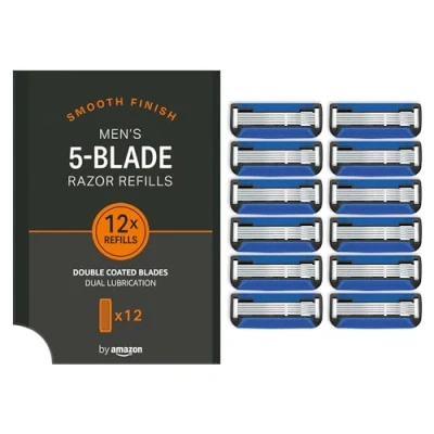 Image of by Amazon 5 Blade Replacement Cartridges For Man, Pack of 12
