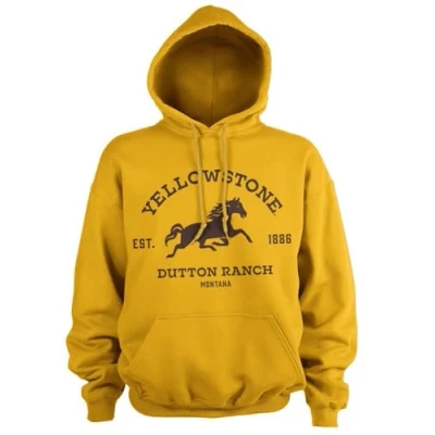 Image of Yellowstone Officially Licensed Dutton Ranch Montana Hoodie (Gold), X Large
