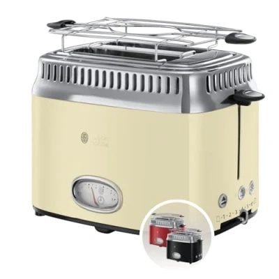 Image of Russell Hobbs Retro Toaster Cream
