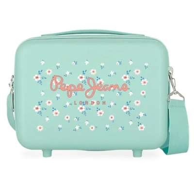 Image of Pepe Jeans Leslie Adaptable Toiletry Bag Blue 29 x 21 15 cm Rigid ABS 9.14L 0.7 kg