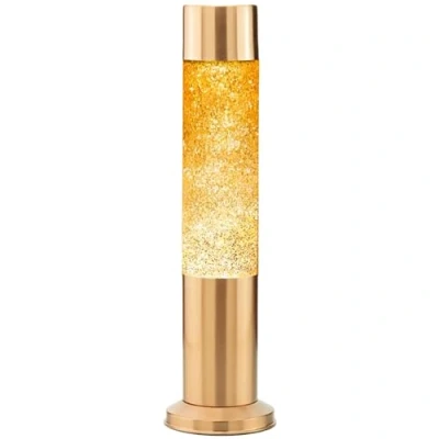 Image of NOVA Colour Glitter Lamp, Multi Coloured Tinted Glass, Copper Plated Base 15 Inch
