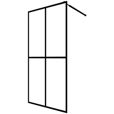 Image of vidaXL Walk in Shower Screen Frosted Tempered Glass 90x195 cm