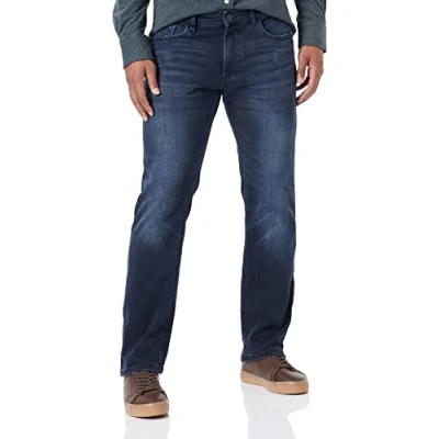 Image of camel active Men&#039;s Regular fit Houston Stretch Jeans Pants, Dark Blue, 31 W/30 L