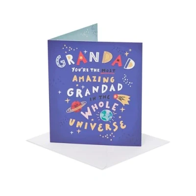 Image of UK Greetings Father&#039;s Day Card for Grandad Sweet Space Design