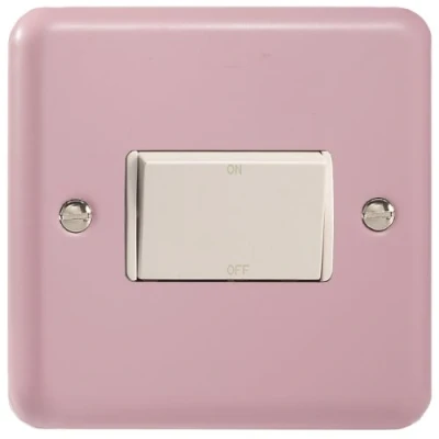 Image of Varilight 10A Fan Isolating Switch (3 Pole) Rose Pink