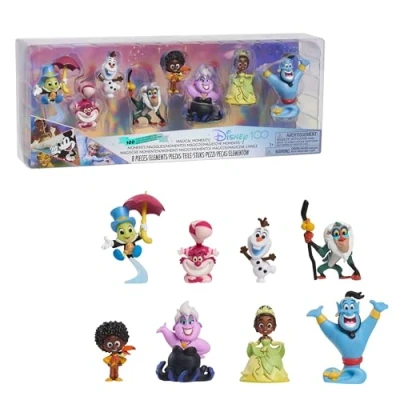 Image of Disney 100 Magical Moments Pack, Collectible Toy with Characters, Includes 8 Different Figures, 100% Official Licensed Product, 12 to Collect, 3 Years, Famous (DED16C00)