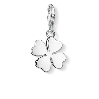 Image of Thomas Sabo Women Charm Pendant Cloverleaf Club 925 Sterling Silver 0050 001 12