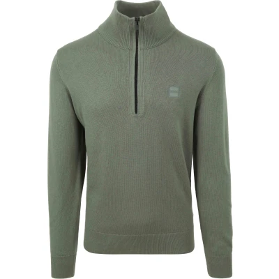 Image of BOSS Kanobix Half Zip Sweater Green size XXL