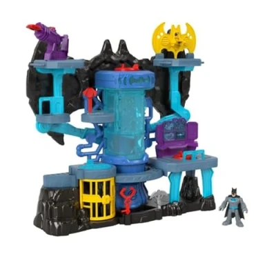 Image of Imaginext DC Super Friends Batman Toy Bat Tech Batcave Playset with Lights &amp; Sounds for Preschool Pretend Play Ages 3+ Years, HGN70