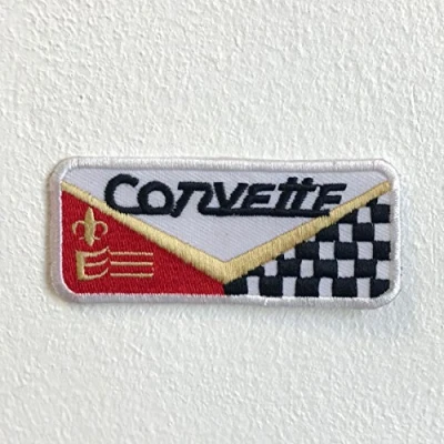Image of Corvette Automobile Motorsports Racing Badge Sew on Embroidered Patch
