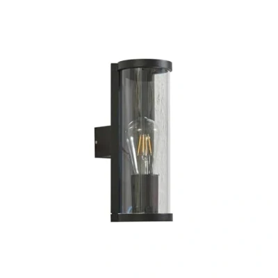 Image of Lucande outdoor wall light Zanta, height 28.2 cm, IP65, black