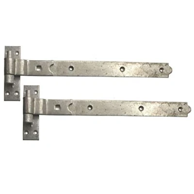 Image of Merriway BH06862 (2 Pcs) Gate Hinges Heavy Duty Hook and Band Cranked Necked Galvanised 250mm (10 Inch) Pack of 2 Pieces