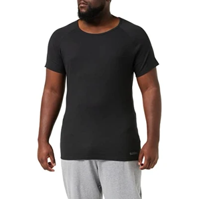 Image of Sloggi Men&#039;s Free Evolve O Neck Shirts, Black, S