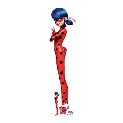Image of Star Cutouts SC4041 Ladybug Miraculous: Tales of &amp; Cat Noir Cardboard Cut Out Height 136cm