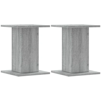 Image of vidaXL Plant Stands 2 pcs Grey Sonoma 30x30x40 cm Engineered Wood
