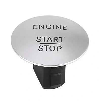 Image of Starter Knob For C 2015 Engine Start Stop Push Button Keyless Go Ignition Switch 2215450714 Silver