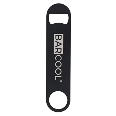Image of Barcool Bartenders Black Bar Blade Magnetic Bottle Opener for Beer Caps 180 * 40mm Stainless Steel (Black)