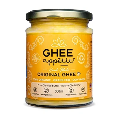 Image of Ghee Appétit Original 300 ml I Certified Organic Free Range Grass Fed Butter Vegetarian Ayurveda Recipe Pure Clarified