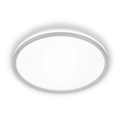 Image of Briloner LED ceiling light Pulap A, matt chrome, Ø 33 cm, plastic