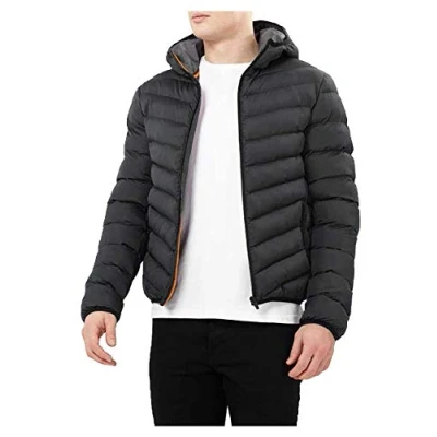 Image of BRAVE SOUL Mens MJKGrant Hooded Plain Quilted Padded Puffer Jacket
