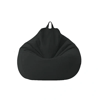 Image of Chickwing Highback Bean Bag Large Bags Chair for Indoor Outdoor Living Room, Adult Kids Comfortable Gaming Home Garden without Filling (Black,100x120cm)