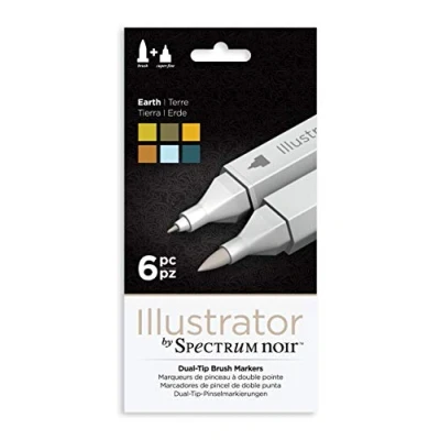 Image of Spectrum Noir Illustrator (6Pc) Earth, Pack of 6 , SPECN IL6 EAR