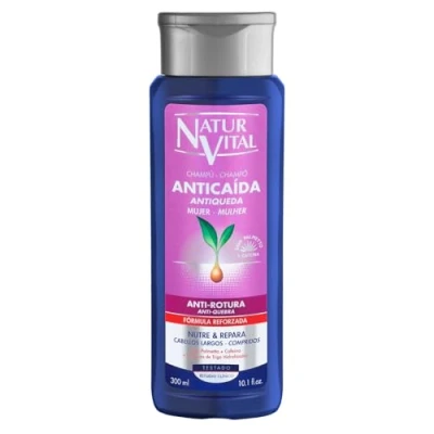 Image of NaturVital Anti Breakage Hair Loss Shampoo for Long Paraben and Silicone Free with Saw Palmetto + Ginseng Caffeine 300 ml