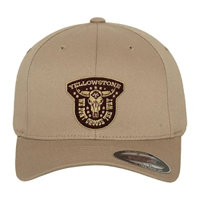 Image of Yellowstone Officially Licensed We Don&#039;t Choose The Way Flexfit Cap (Khaki), Large/X Large