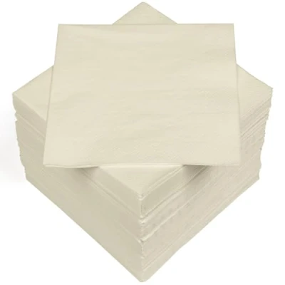 Image of HEKU 30241 02: 100 plain napkins, 3 ply, 33 x cm, cream