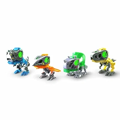 Image of YCOO 88155 Biopod Mega Pack, 4 Transparent Dinosaurs to Build Yourself, Exclusive Styles in Packaging, Light and Sound Effects, from 5 Years