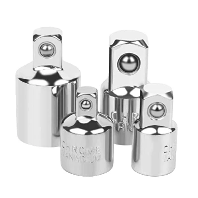 Image of 4 Piece Socket Adapter 1/4&quot; to 3/8&quot;, 3/8&quot; 1/4&quot;, 1/2&quot;, 1/2&quot; Reducer Set for Impact Driver Ratchet Docket Extentsion Conversion Tool Adaptor