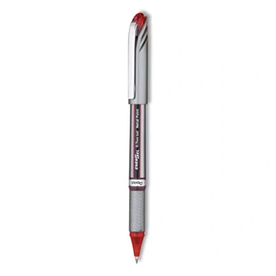 Image of EnerGel NV Liquid Roller Ball Stick Gel Pen, Red Ink, Medium, Sold as One Each
