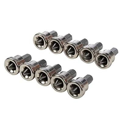 Image of Dapetz ® Drywall Magnetic Locating Screwdriver Bit PH2 Plasterboard Screw Dimpler Bits Hex Shank with Depth Stop Chrome Vanadium Steel Pack of 10