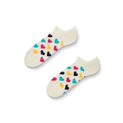 Image of Dedoles Unisex Socks for Women, Men &amp; Kids Cotton Funny Designs Football Bicycle Horses Plants Firefighter Gift Mismatched, Design: Colourful Hearts, Colour: Multicolour, Size: 5 7.5 W / 6 8 M UK