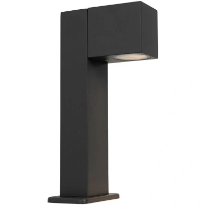 Image of Qazqa Industrial Standing Outdoor Pole I Bollard Post lamp Anthracite 30 cm IP44 Baleno Garden Modern Suitable for LED GU10 1 Light Aluminium