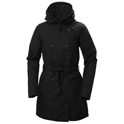 Image of Helly Hansen Women&#039;s Welsey II Insulated Waterproof Trench Coat, Black, Large