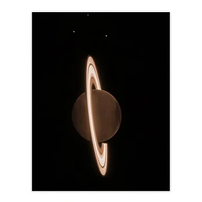 Image of Artery8 NASA James Webb Space Telescope Saturns Rings Shine Planet Bedroom Decor Unframed Wall Art Print Poster Home Premium