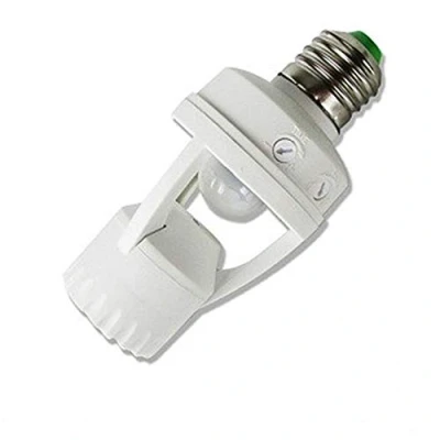 Image of EBILUN E14 Screw Light Bulb Holder LED PIR Infrared Motion Sensor Lamp Switch Socket for Bathroom,Stairs,Front Door,Garage