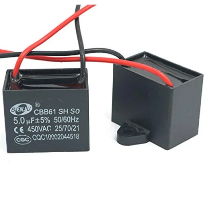 Image of DollaTek 2Pcs CBB61 5uF 450V AC 50/60Hz Air Conditioner Fan Motor Running Capacitor