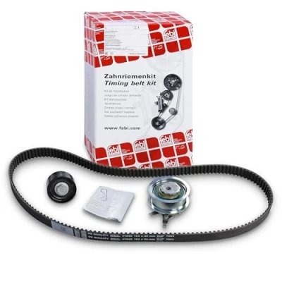 Image of 04E109119C, 04E109119CS1, 04E109119F, 04E109119FS1, 04E109119L Timing belt kit FEBI BILSTEIN 47890 163 with rounded tooth profile