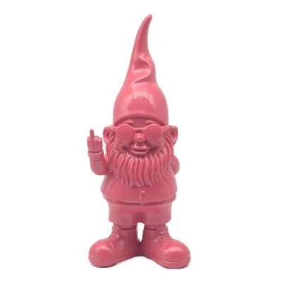 Image of L&amp;P Home &amp; Gifts Gnome Behaving Badly Pink, 20 cm Figurine