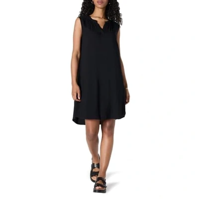 Image of Amazon Essentials Women&#039;s Sleeveless Woven Shift Dress, Black, S
