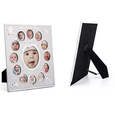 Image of ADEPTNA My First Year Photo Frame Holds 13 Photos Beautiful Multi Picture Cherish The Memories of Your Loved One for Life