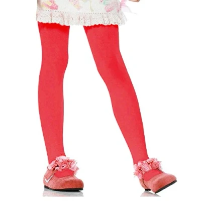 Image of Kids Fashion Girls Microfiber Opaque Tights 60 Denier (8 10 Years (134cm), Red)
